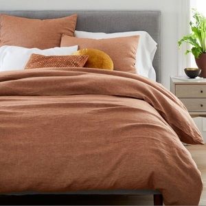 West Elm - Terracotta - 100% European Flax Linen Duvet